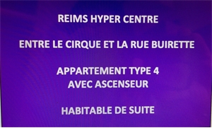 appartement à la vente -   51100  REIMS, surface 72 m2 vente appartement - APR682211